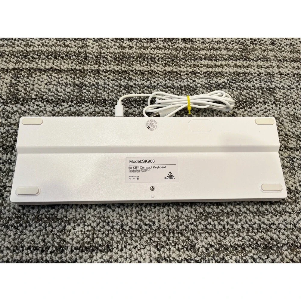 Solakaka 68 Key Compact Keyboard Model: SK968 Gaming White Great Condition